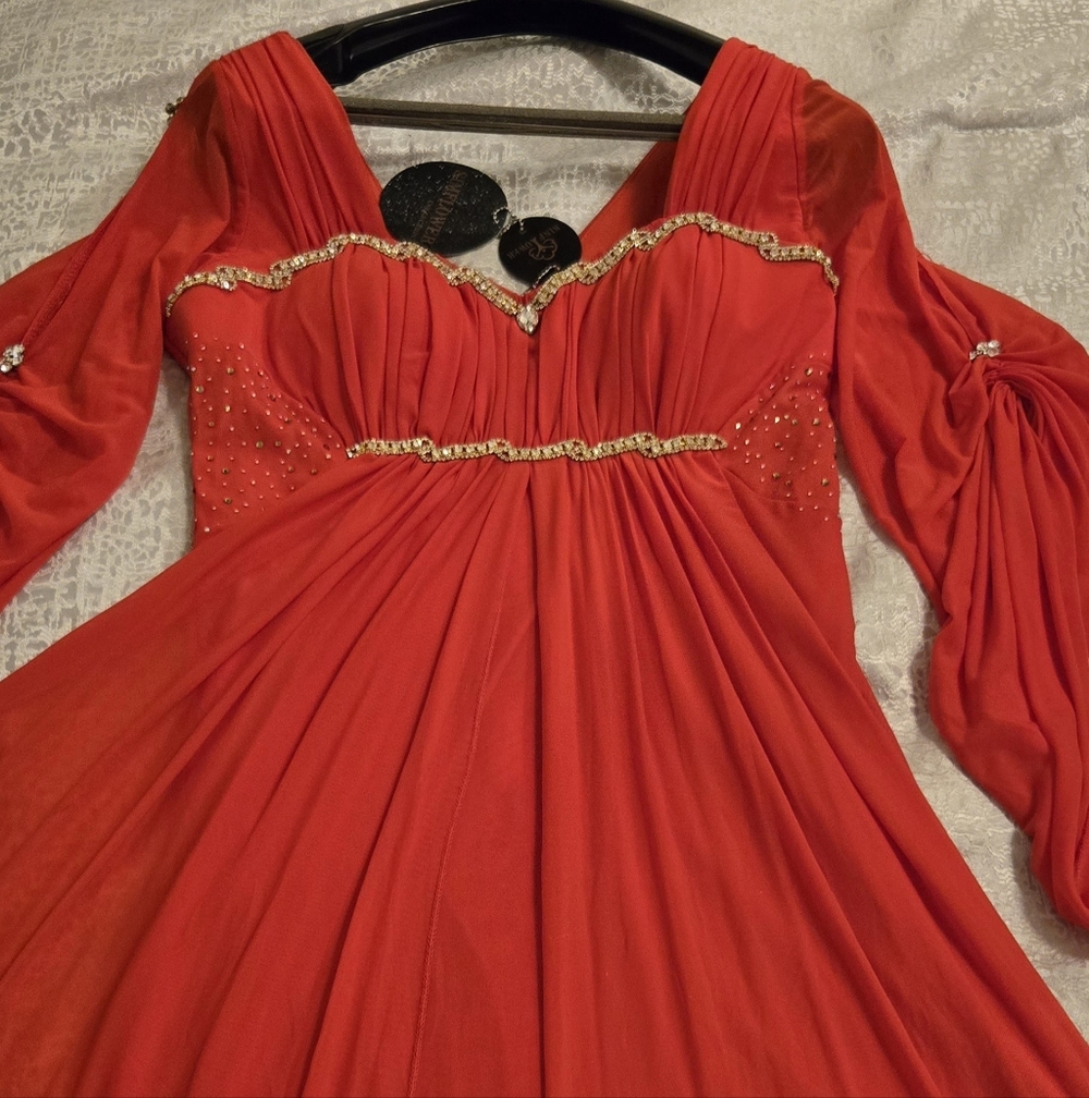 Chic Long Red Dress